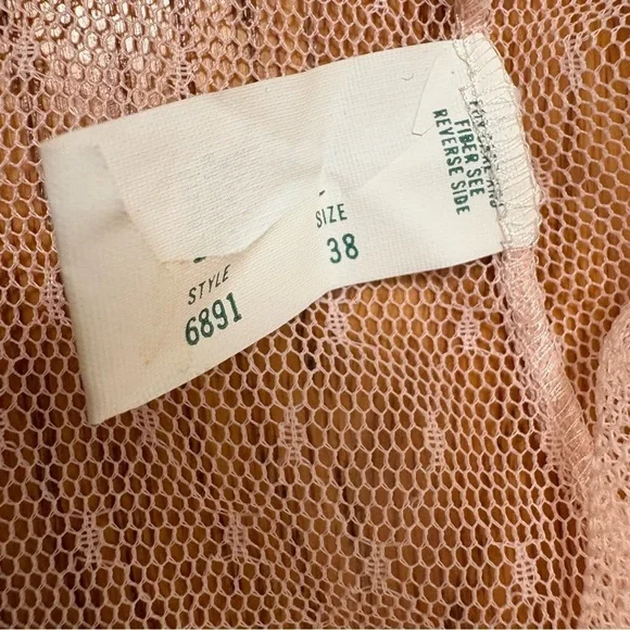Vintage USA Y2K Babydoll Coquette Mesh Lace Camisole Teddy Chemise Top Peignoir - Picture 9 of 16